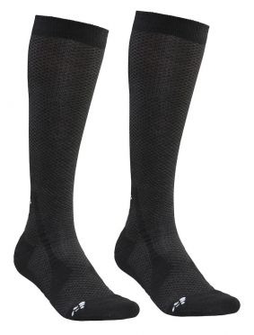 Craft warm hoge sokken zwart 2-pack 