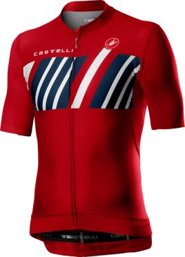 Castelli Hors Categorie korte mouw fietsshirt rood heren 
