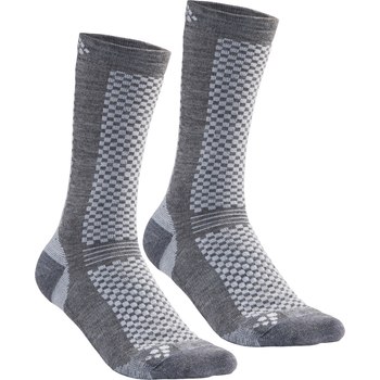 Craft warm mid sokken grijs 2-pack 