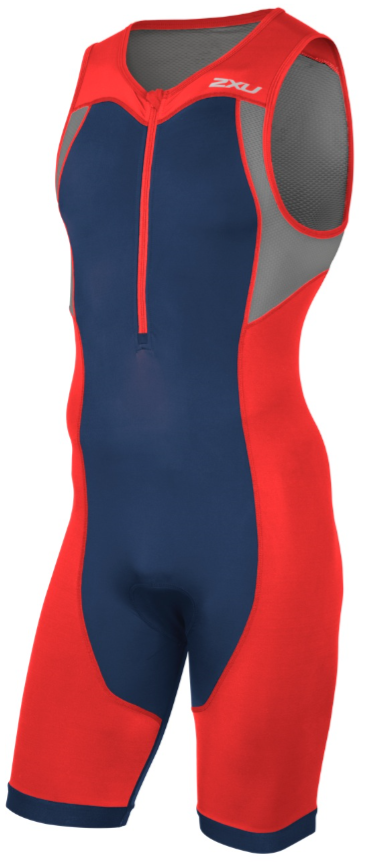 2XU Active Trisuit rood/blauw heren 