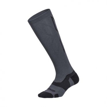 2XU Vectr merino LC Full Lenght compressie hoge sokken grijs 