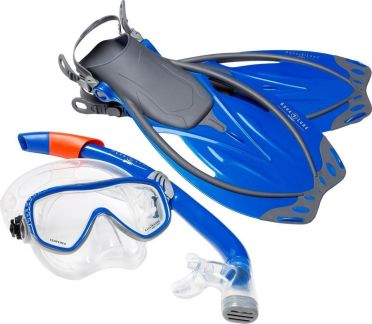 Aqua Lung Yucatan Pro Snorkelset heren maat S/M blauw 