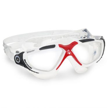 Aqua Sphere Vista transparante lens zwembril zilver/rood 