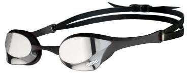 Arena Cobra Ultra swipe mirror zwembril zilver/zwart 