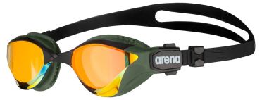 Arena Cobra Tri Swipe mirror zwembril zwart/groen/geel 