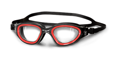 BTTLNS Ghiskar 1.0 transparante lens zwembril zwart/rood 