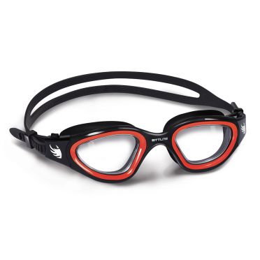 BTTLNS Ghiskar 1.0 transparante lens zwembril zwart/rood 