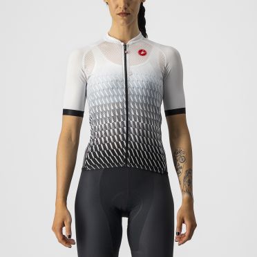 Castelli Climber's 2.0 fietsshirt korte mouw wit/zwart dames 