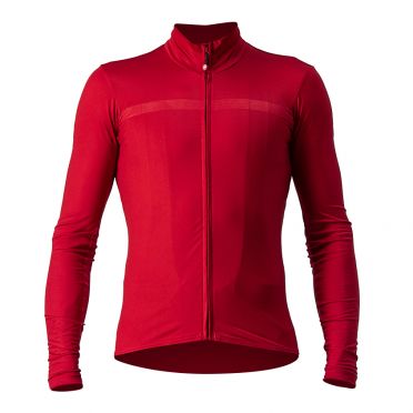 Castelli Pro thermal Mid lange mouw fietsshirt rood heren 