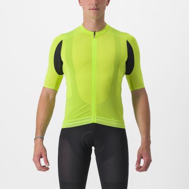 Castelli Superleggera 3 korte mouw fietsshirt groen/geel heren 