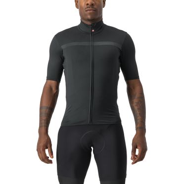 Castelli Pro thermal Mid korte mouw fietsshirt zwart heren 