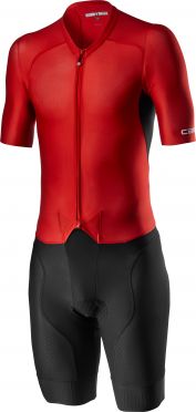 Castelli Sanremo 4.1 speed suit korte mouw zwart/rood heren 