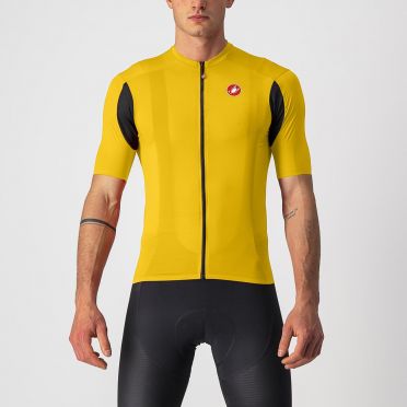 Castelli Superleggera 2 korte mouw fietsshirt geel heren 