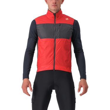 Castelli Unlimited Puffy fietsvest mouwloos rood heren 