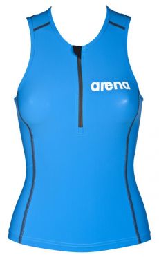 Arena ST mouwloos tri top blauw dames 