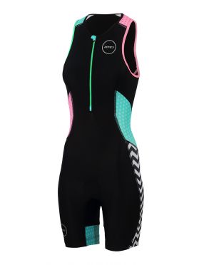 Zone3 Activate plus mouwloos trisuit Zebra fly dames 