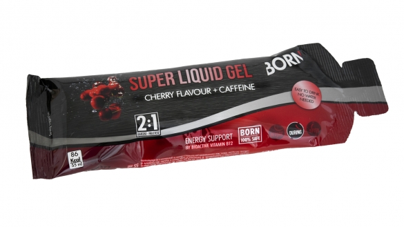 Born Super liquid gel cherry caffeïne box 12 x 55 ml  BORN2001040