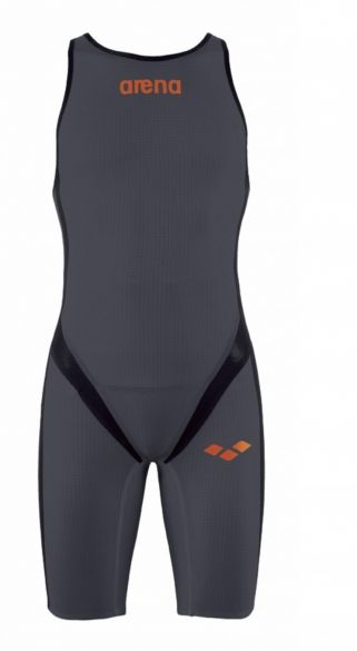 Arena Carbon pro rear zip mouwloos trisuit donkergrijs heren  AR1A565-35