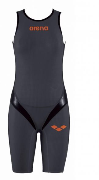 Arena Carbon pro rear zip mouwloos trisuit donkergrijs dames  AR1A561-53VRR