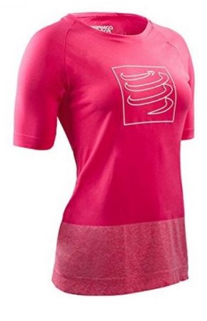 Compressport Training t-shirt roze dames  TSTNW-SS3430-VRR