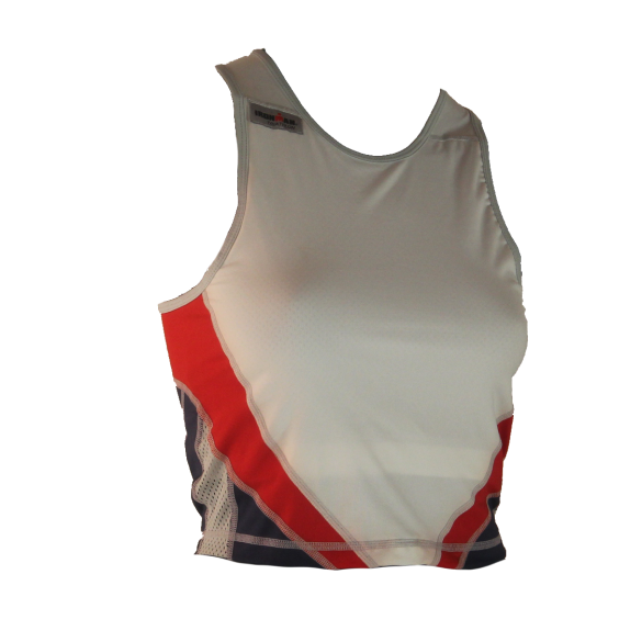 Ironman tri top mouwloos extreme wit/rood/blauw dames  IMW7543-03/05/41