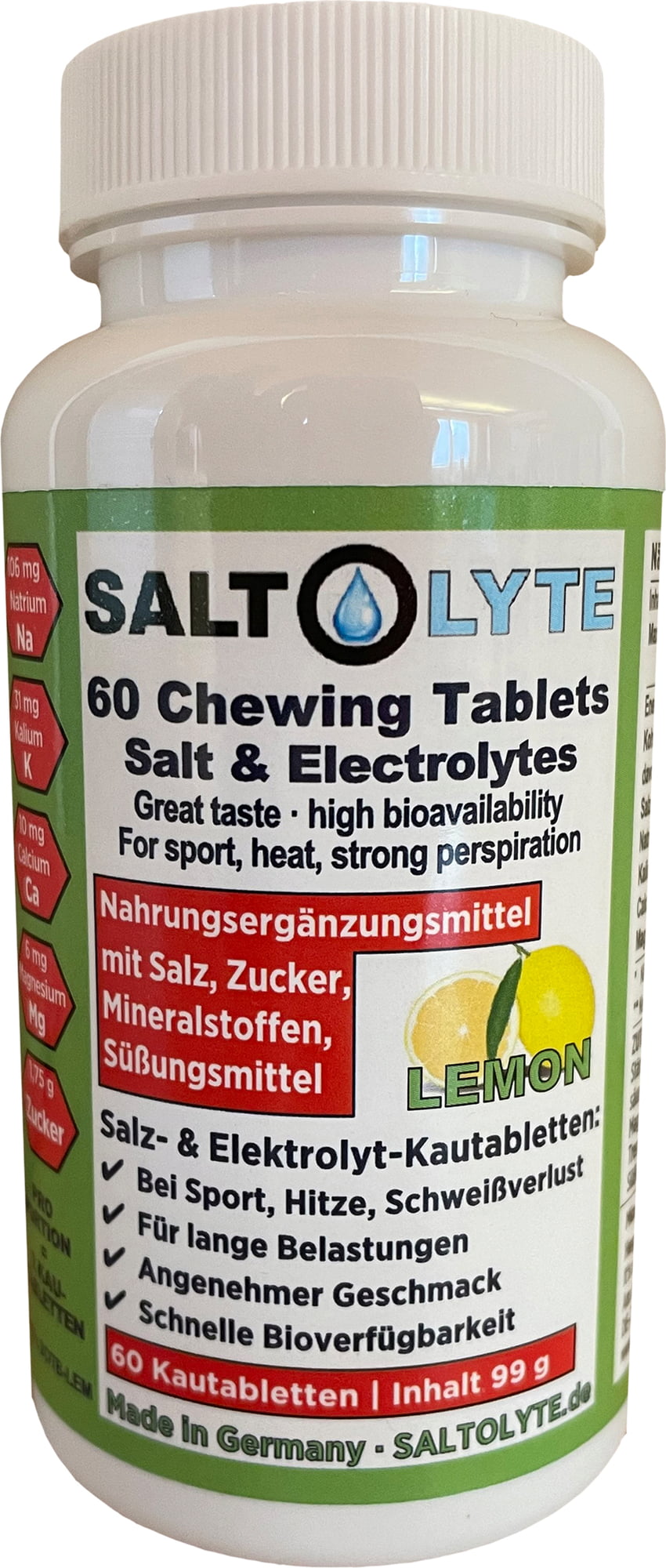 Saltolyte Kauwtabletten 60 stuks citroen  SOTB60L