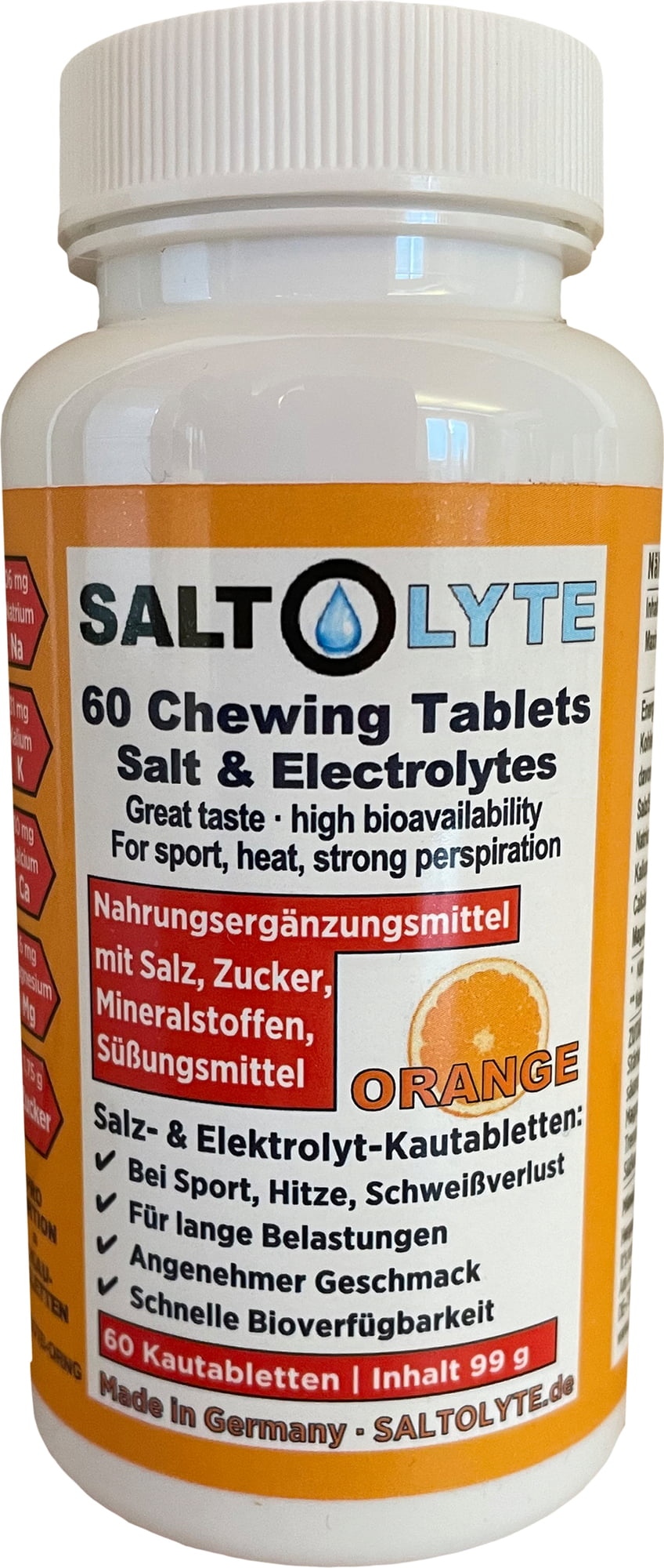 Saltolyte Kauwtabletten 60 stuks sinaasappel  SOTB60O