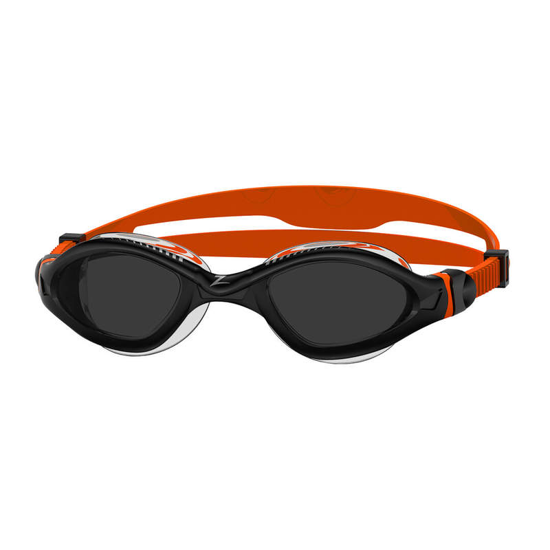 Zoggs Tiger LSR+ donkere lens zwembril zwart/oranje  461093-BKOR/TSM