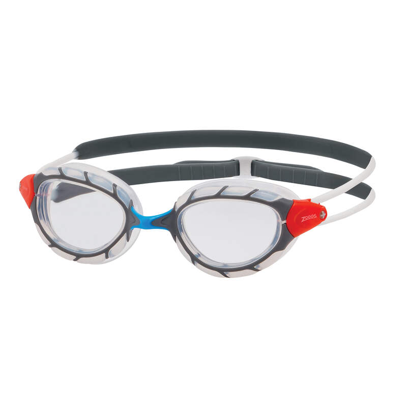 Zoggs Predator transparante lens zwembril wit/grijs  461037-CLGY/CLR